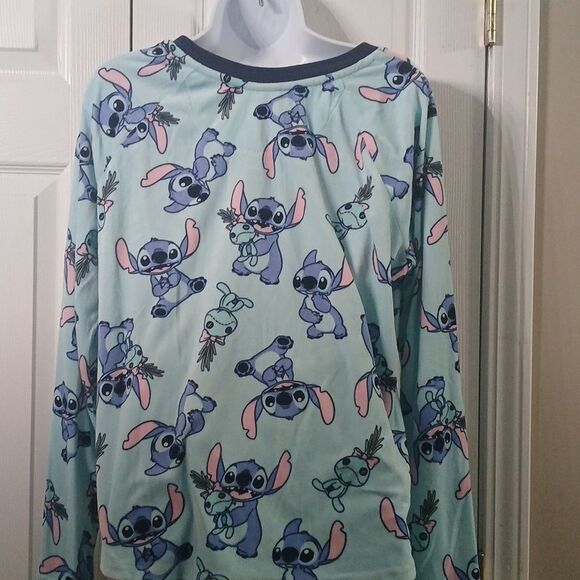 Stitch Disney super soft plush feel 2 pc  PJ pajama set  Sz L (12-14) NWOT - Picture 7 of 9